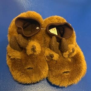 L.L. Bean Brown Moose Toddler’s Slippers